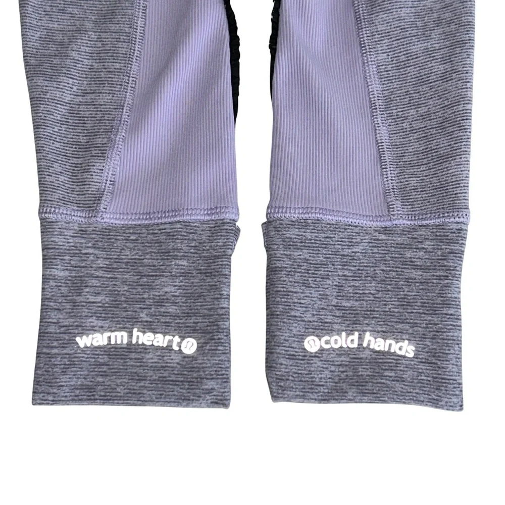 Lululemon Reflective Run Full Tilt Pullover Half Zip Top - 8 - Purple, Gray